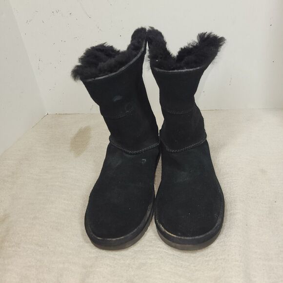 Koolaburra by UGG Boots Womens Size 8 Black Short Lined Suede Winter Cold Fall - Picture 3 of 16